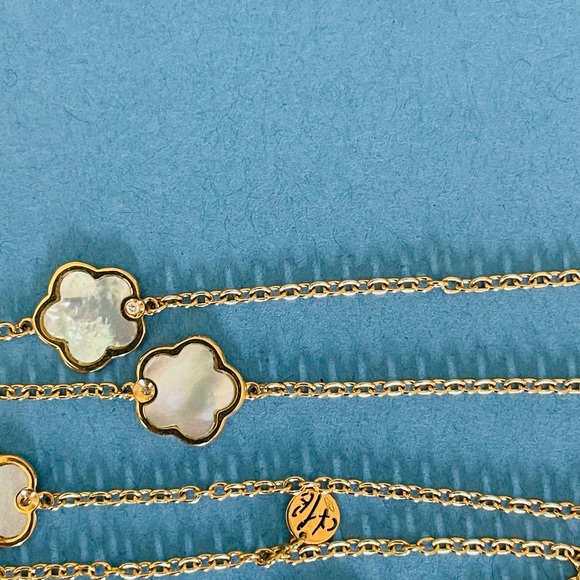 Rose Gold & Mother of Pearl & Diamond Necklace - Picture 3 of 7